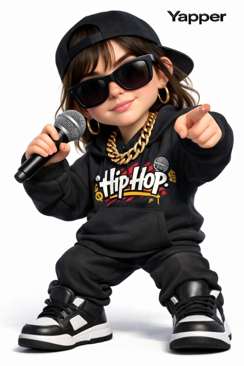 Pixar-Style 3D Cartoon Woman Rapper — image 2