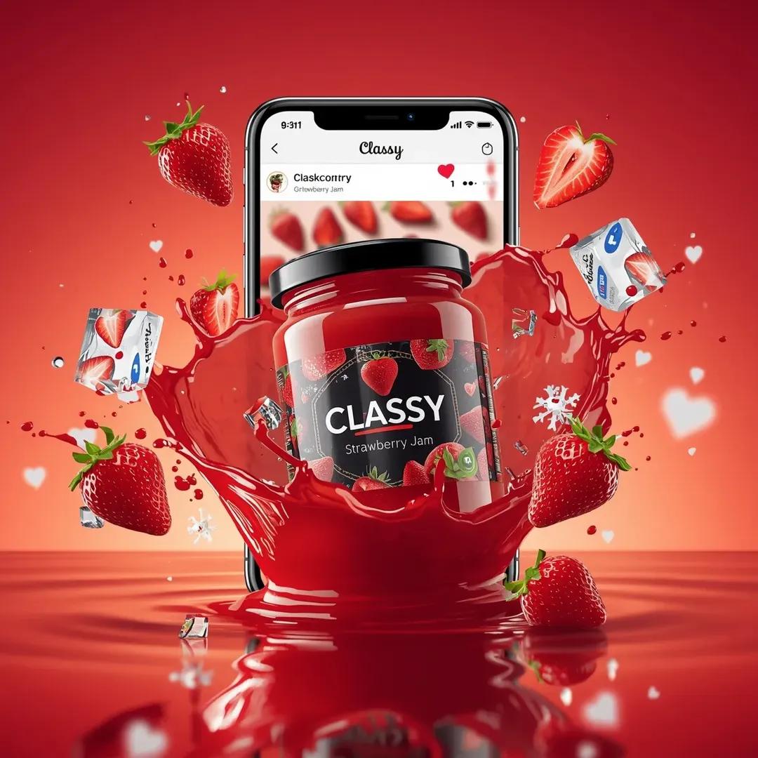 Classy Strawberry Jam Jar Advertising — image 3