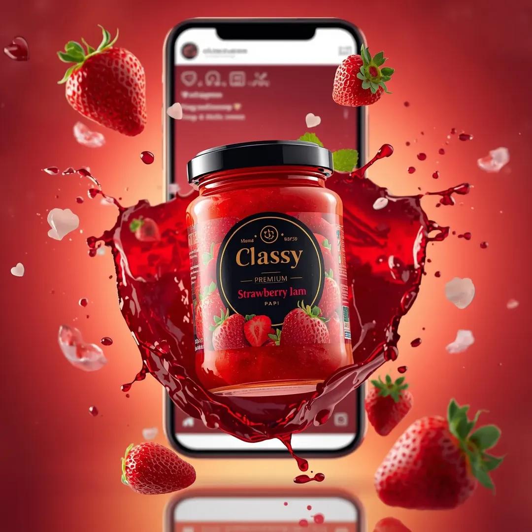 Classy Strawberry Jam Jar Advertising — image 4