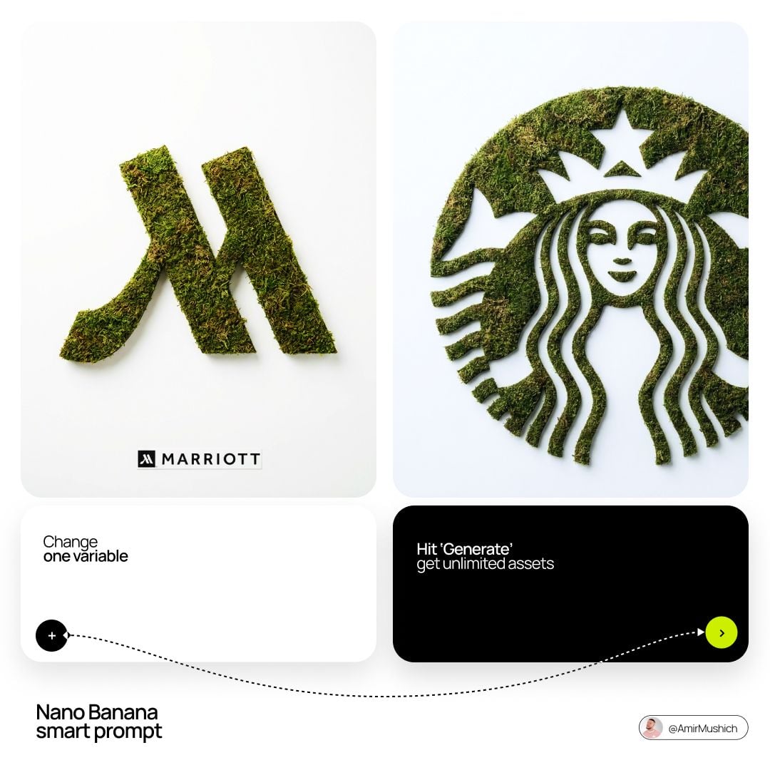 Moss-Textured Brand Logo Artifact