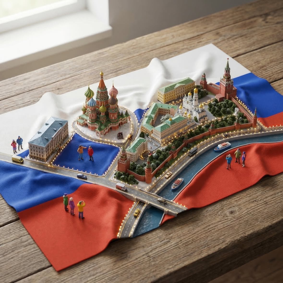 Paris Flag Becomes Miniature City Landmark — image 2