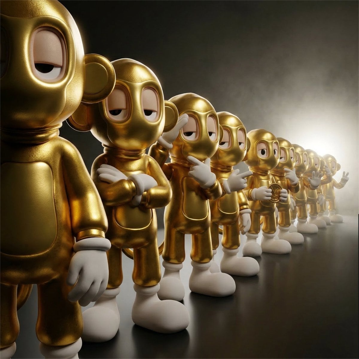 Collectible 3D Toy Figures Procession