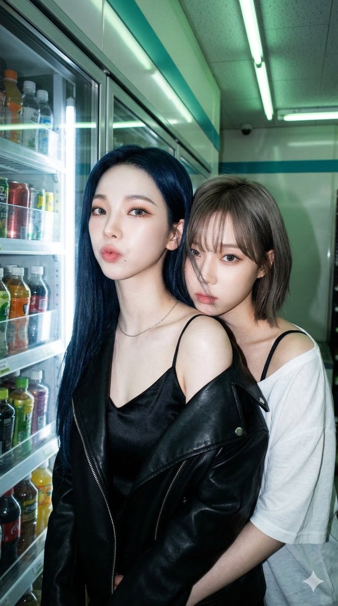 K-Pop Idols' Late Night Convenience Store Flash Portrait — image 2