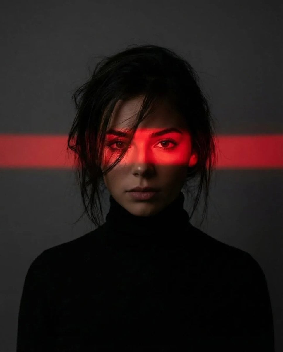 Cyberpunk Man with Neon Eye Light — image 2