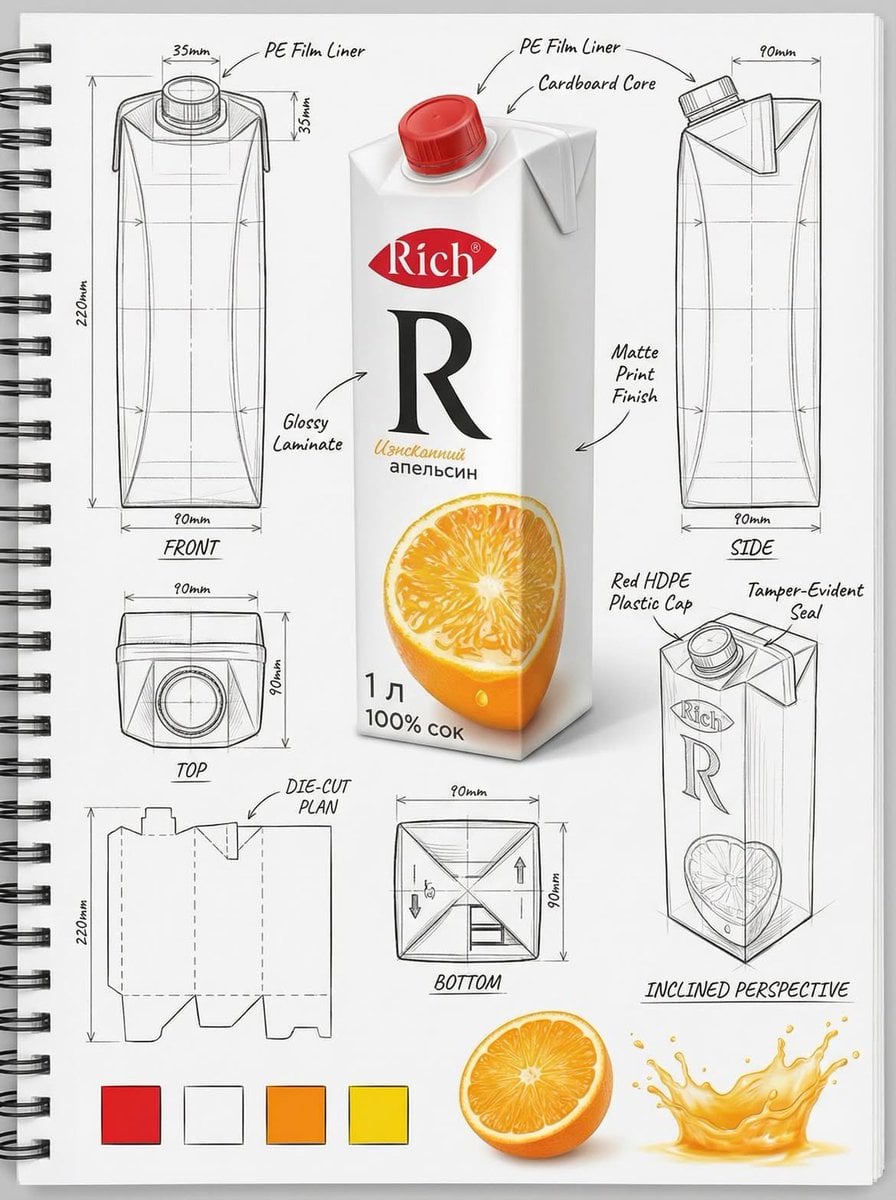 Professional Industrial Design Packaging Illustration Sheet — image 3