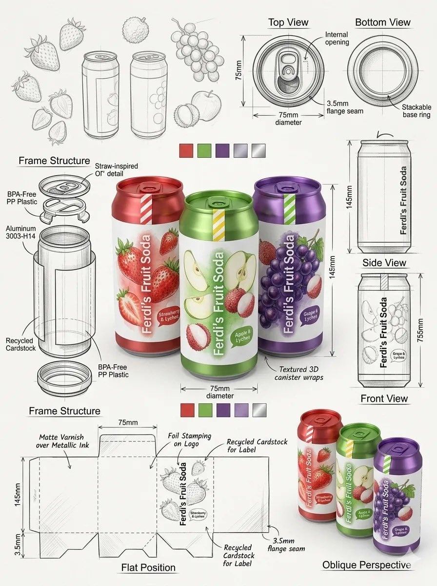 Professional Industrial Design Packaging Illustration Sheet — image 4