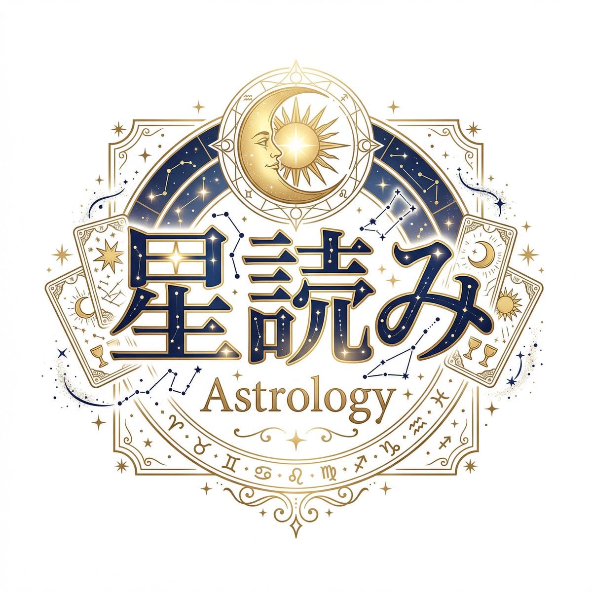 Mystical Japanese Astrology VTuber Logo