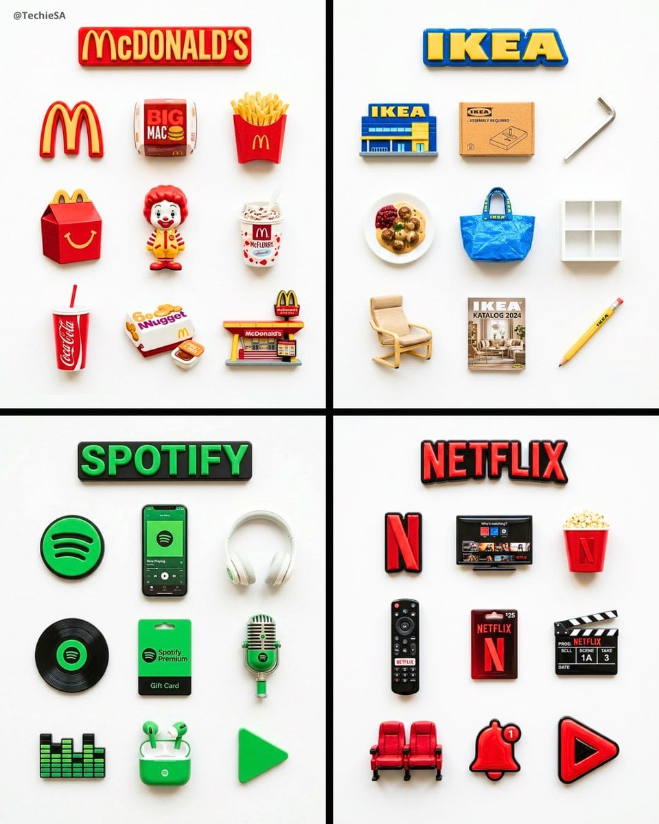 Hyper-Realistic 3D Resin Brand Magnet Collection