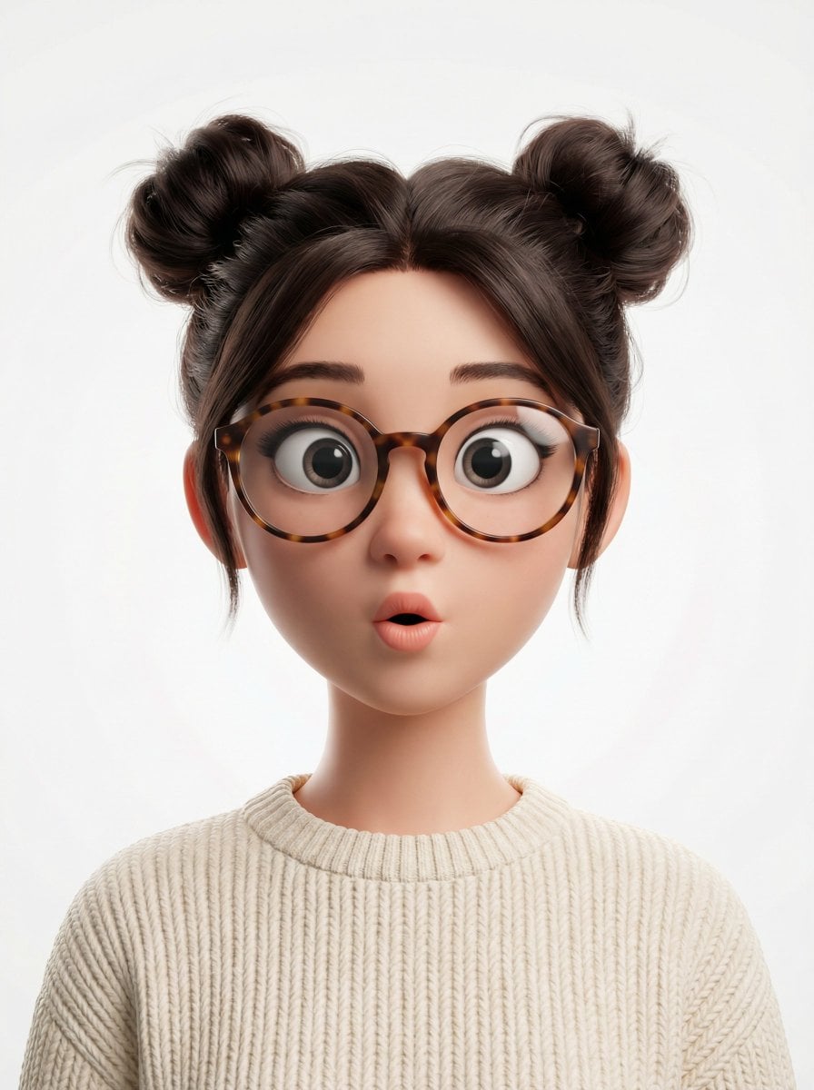 Pixar Avatar of Edgy Person with Purple Hair Streak — image 2