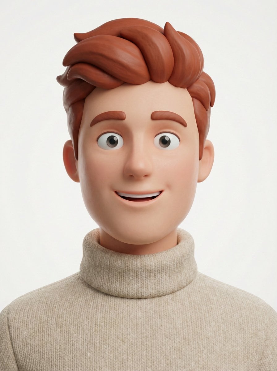 Pixar Avatar of Edgy Person with Purple Hair Streak — image 4