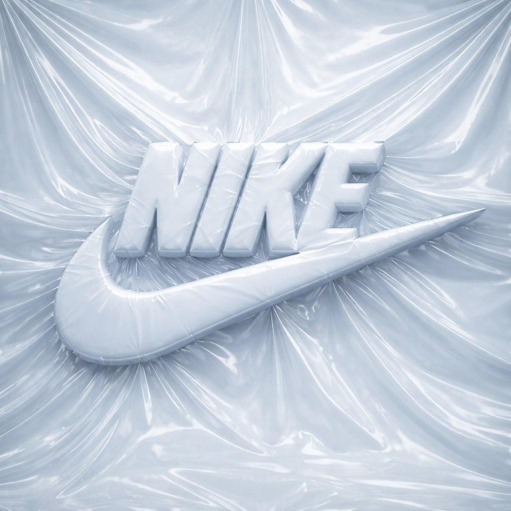 Monochromatic Adidas Logo in Stretched Plastic Wrap — image 2