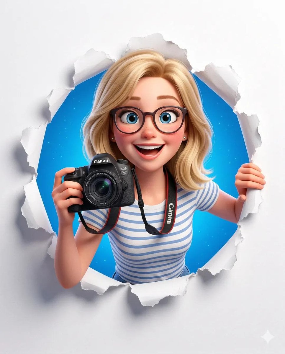 3D Cartoon Character Emerging Through Paper — image 2