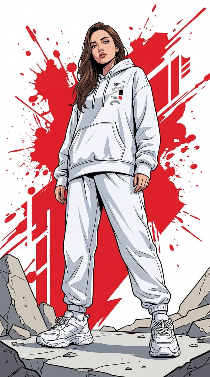 Urban Man in Hoodie with Street Art Background — image 2