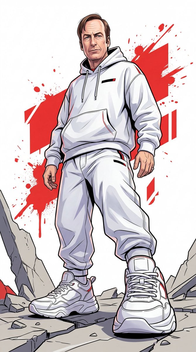 Urban Man in Hoodie with Street Art Background — image 4