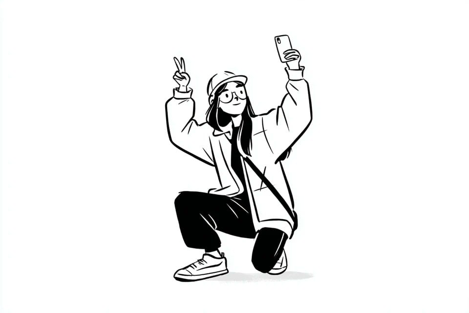 Minimalist Character Illustration in Notion Style