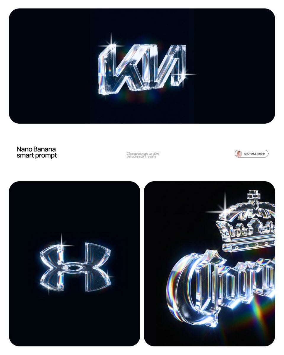Luxury Crystal Typography of [BRAND NAME]