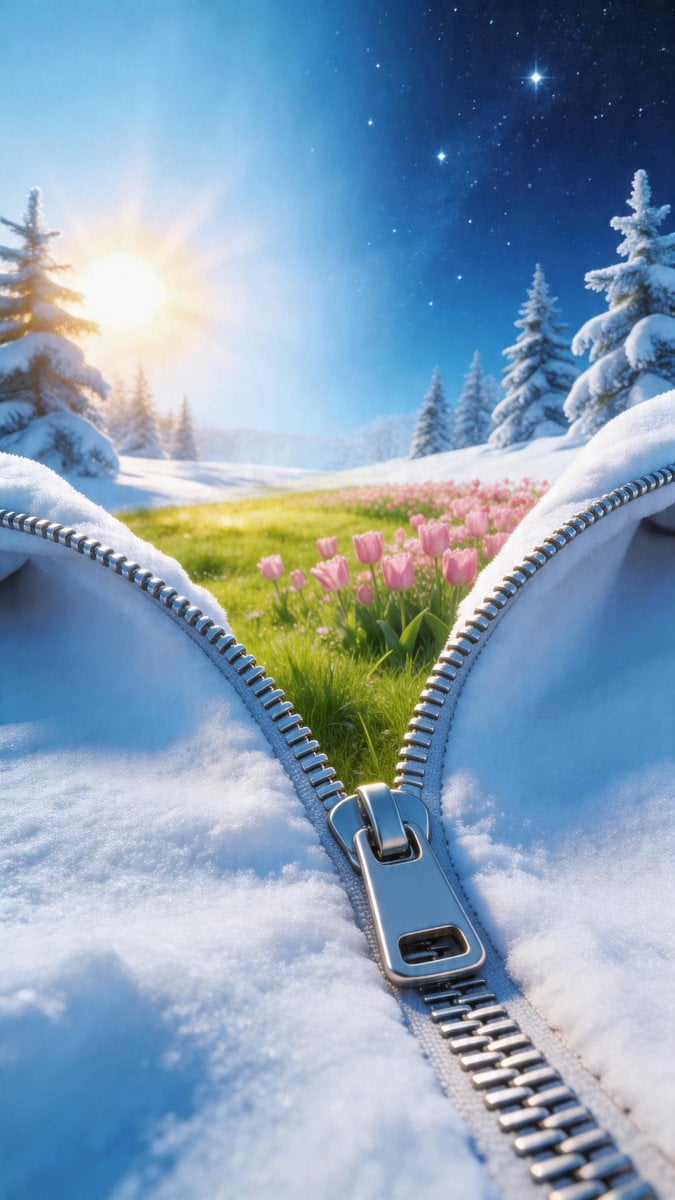 Winter to Spring Zipper Transition Landscape — image 2