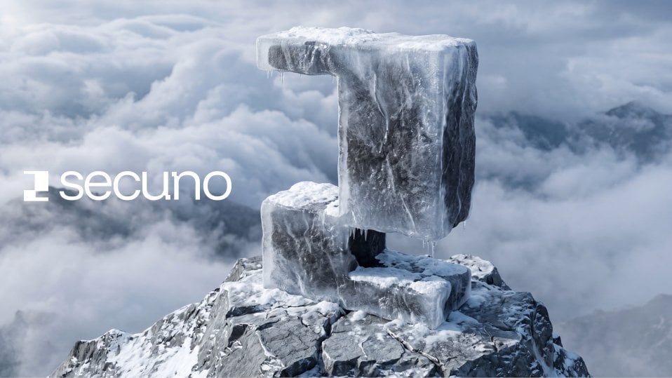 Frosted Stone Logo Monument on Mountain Peak — image 2