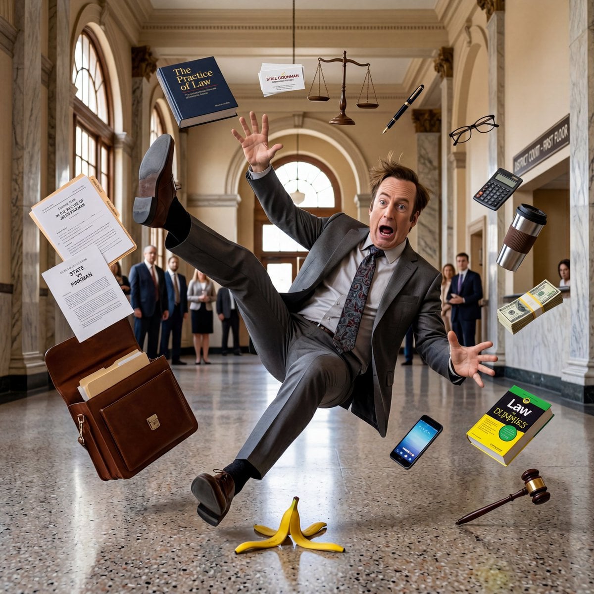 Professionally Falling Banana Peel Meme — image 3