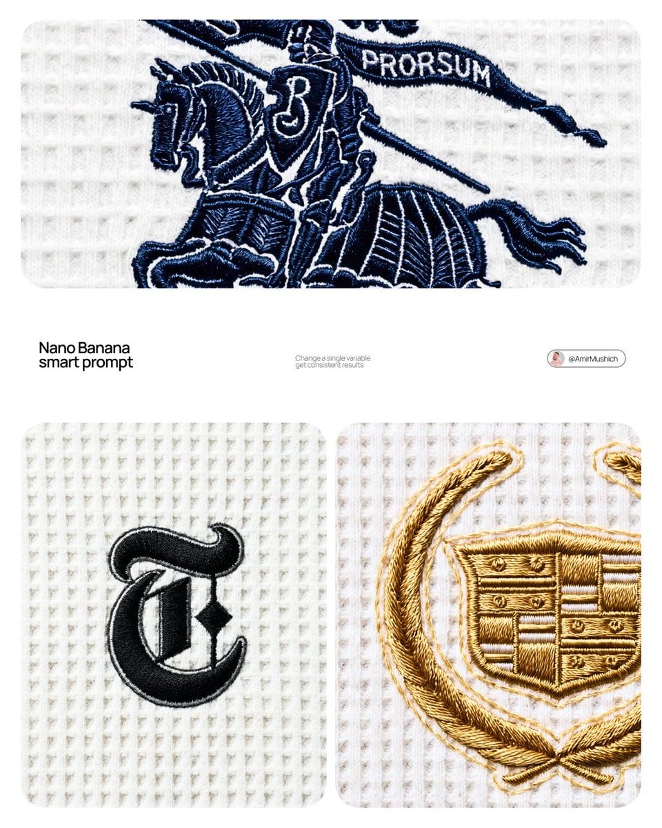 Premium Embroidered Brand Logo on Waffle Knit