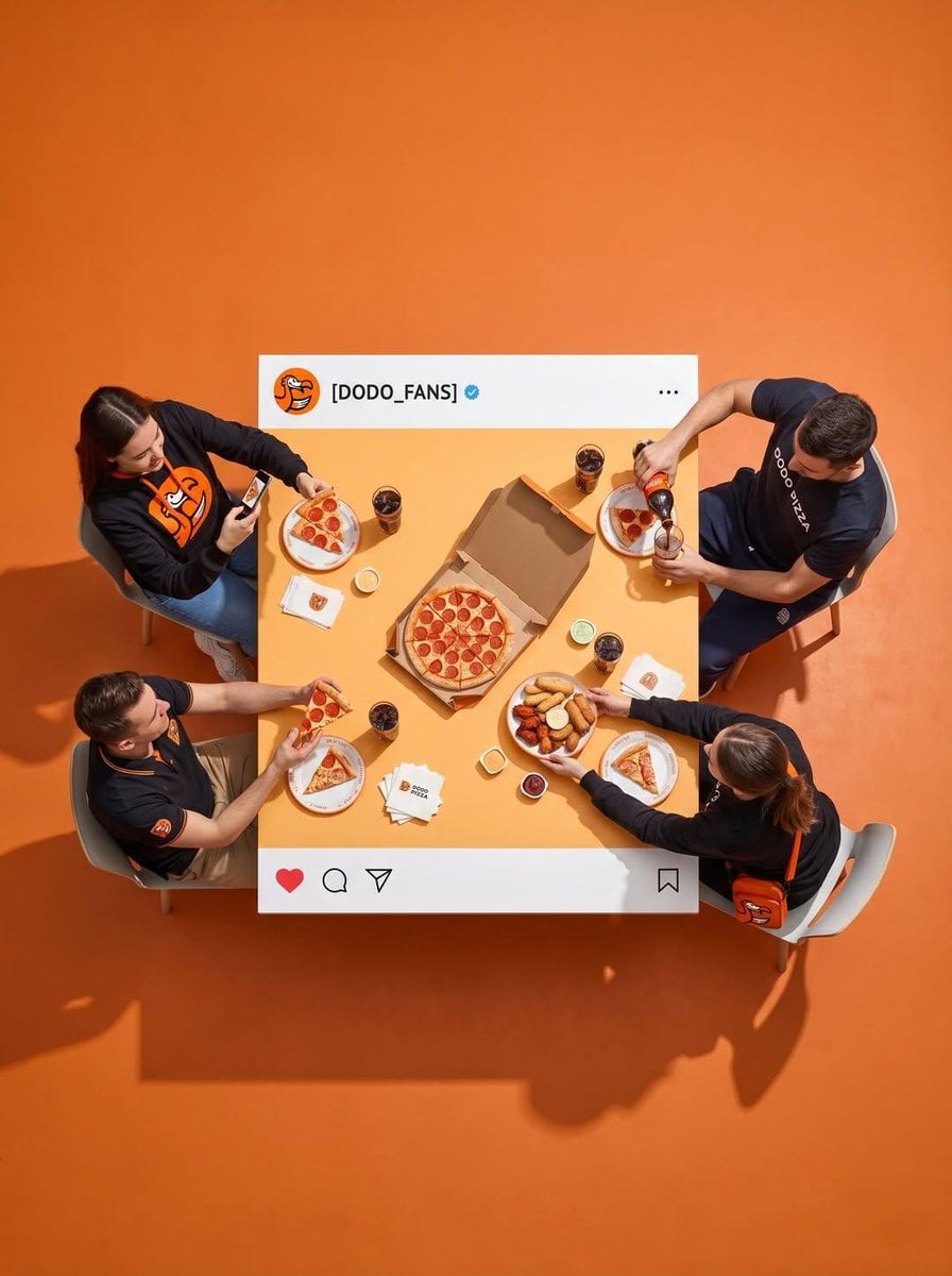 Minimalist Top-Down Dining Table Instagram Scene — image 2