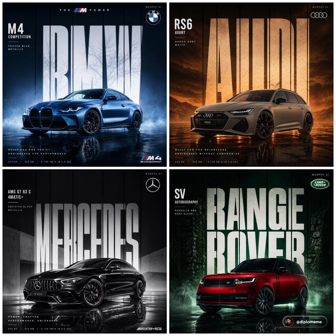 Luxury Car Billboard Advert Poster Design