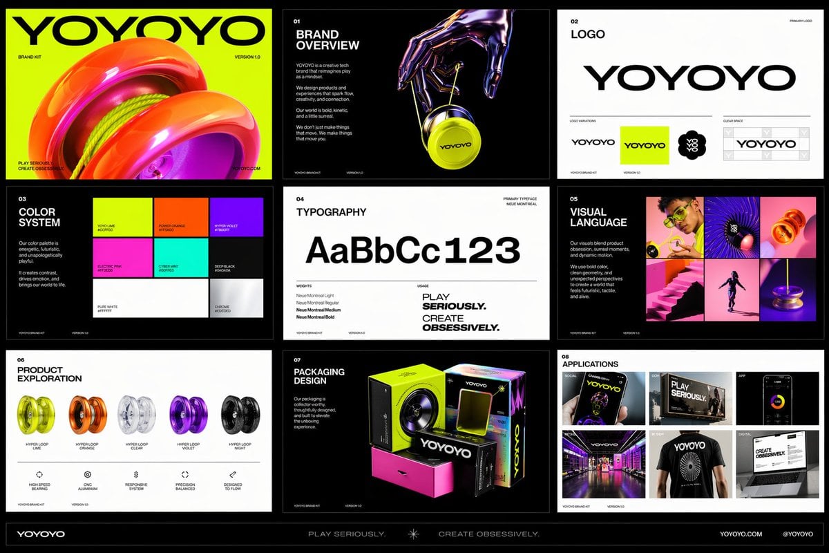 YOYOYO Vibrant Futuristic Brand Kit