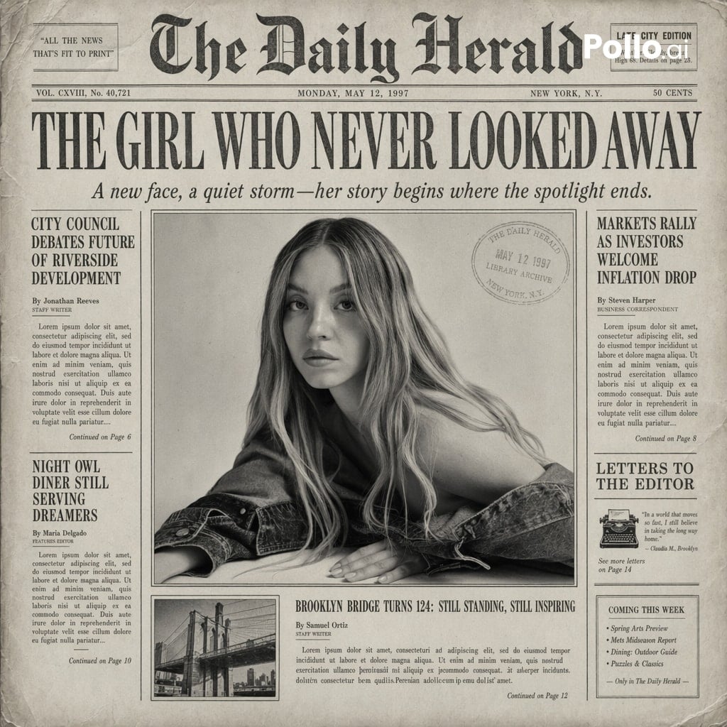 Mysterious Figure in Vintage Newspaper Front Page — image 3