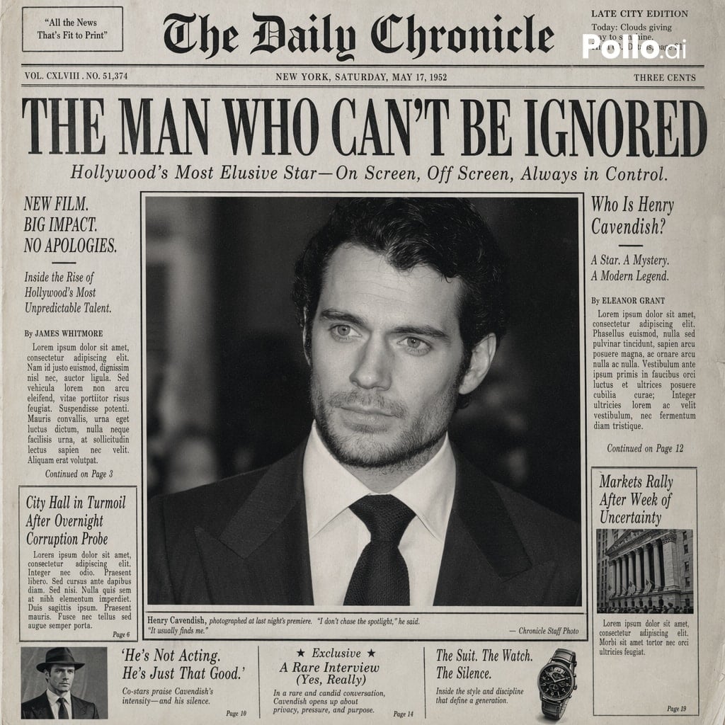 Mysterious Figure in Vintage Newspaper Front Page — image 4