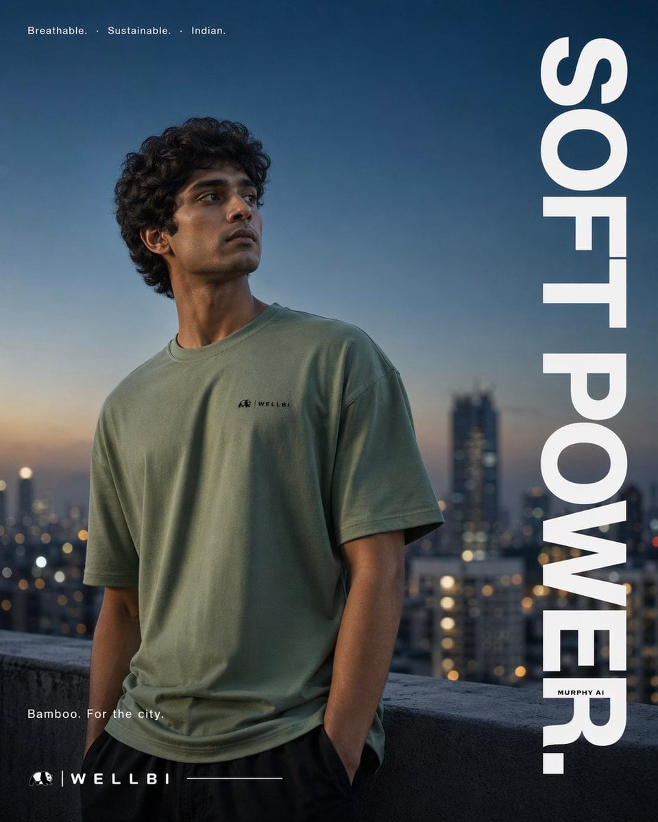 WELLBI Bamboo Apparel Cinematic Product Poster — image 3