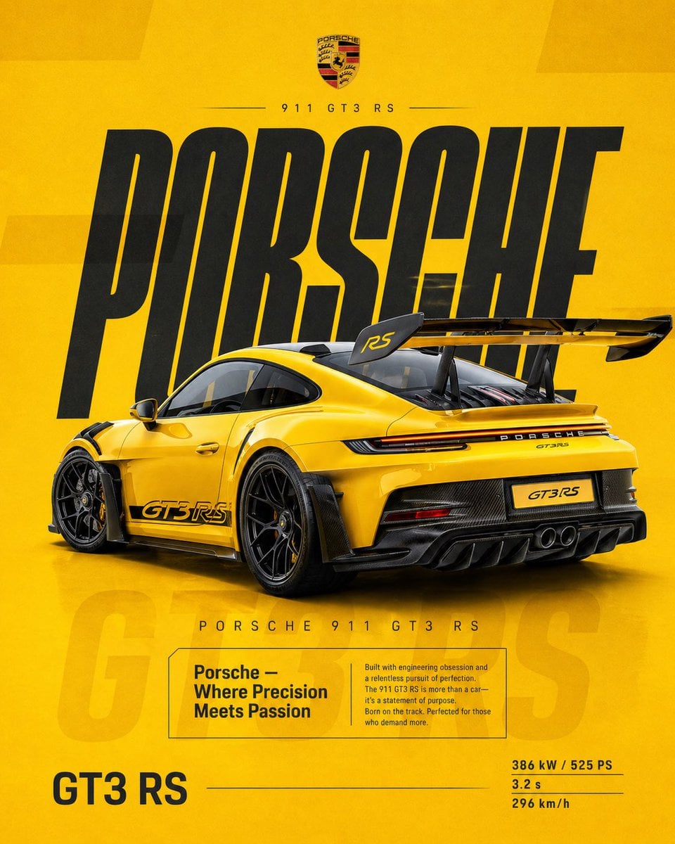 Luxury Sports Car Social Media Poster