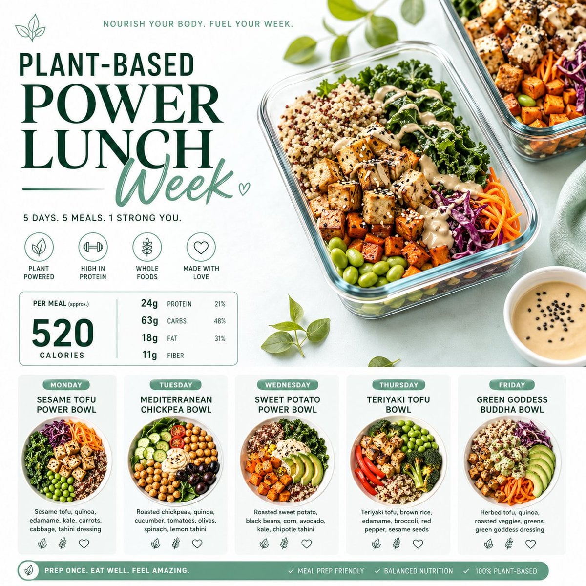 Clean & appetizing meal prep layouts Design a minimalist healthy meal — image 2