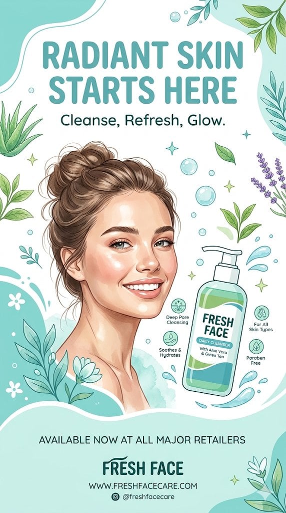 Woman with Glowing Skin Advertises Face Wash — image 2