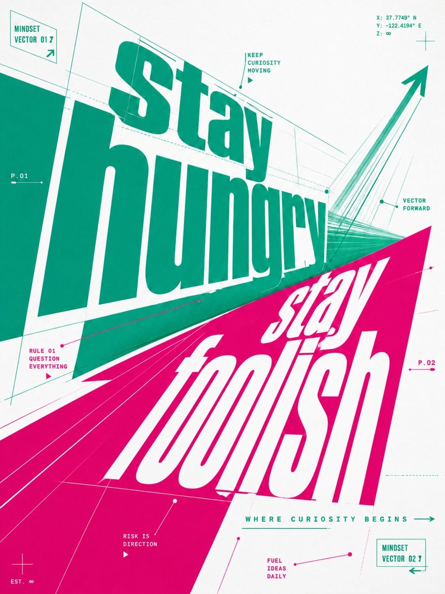 Oblique Planar Perspective Typographic Poster — image 4